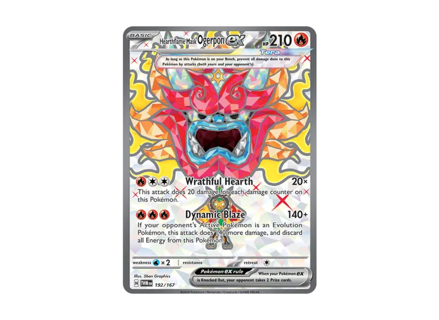 Hearthflame Mask Ogerpon ex UR [TWM 192/167] [EN] (Scarlet & Violet "Twilight Masquerade")