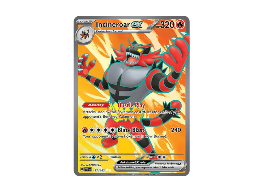 Incineroar ex UR [TEF 187/162] [EN] (Scarlet & Violet "Temporal Forces")
