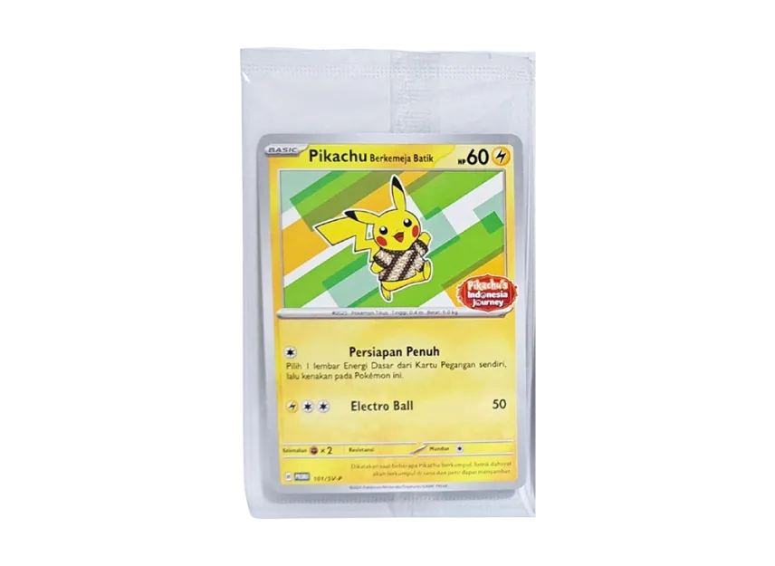 Pikachu Berkemeja Batik (Pikachu Pattern) P : IDN [SV-P 101] ("Pikachu’s Indonesia Journey")