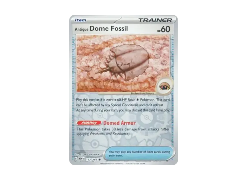 Antique Dome Fossil C : Reverse Holo [MEW 152/165] [EN] (Scarlet & Violet "151")