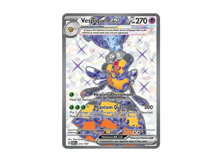 Vespiquen ex UR [OBF 212/197] [EN] (Scarlet & Violet "Obsidian Flames")