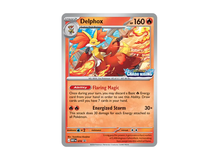 Delphox PROMO [MEP 074] [EN] (Mega Evolution "Chaos Rising Build & Battle Box")