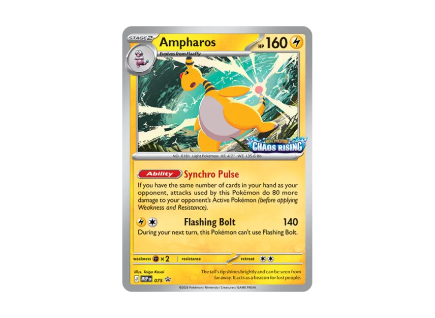 Ampharos PROMO [MEP 075] [EN] (Mega Evolution "Chaos Rising Build & Battle Box")