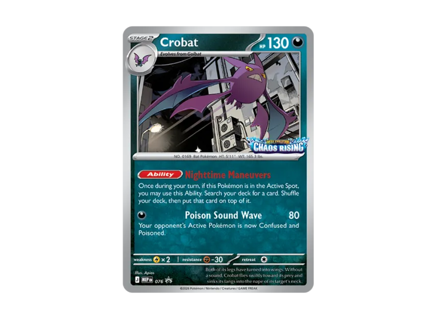 Crobat PROMO [MEP 076] [EN] (Mega Evolution "Chaos Rising Build & Battle Box")
