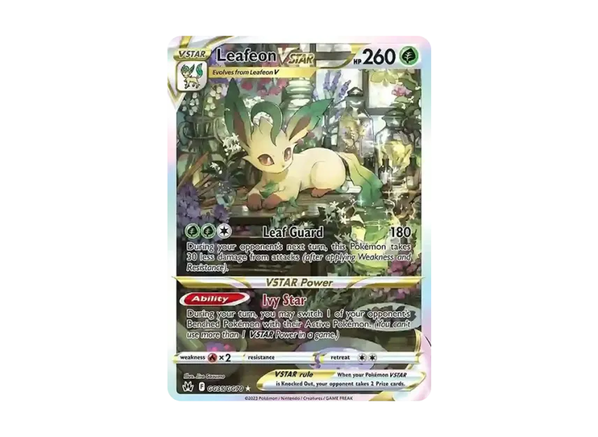 Leafeon VSTAR SIR [GG35/GG70] (Sword & Shield "Crown Zenith")