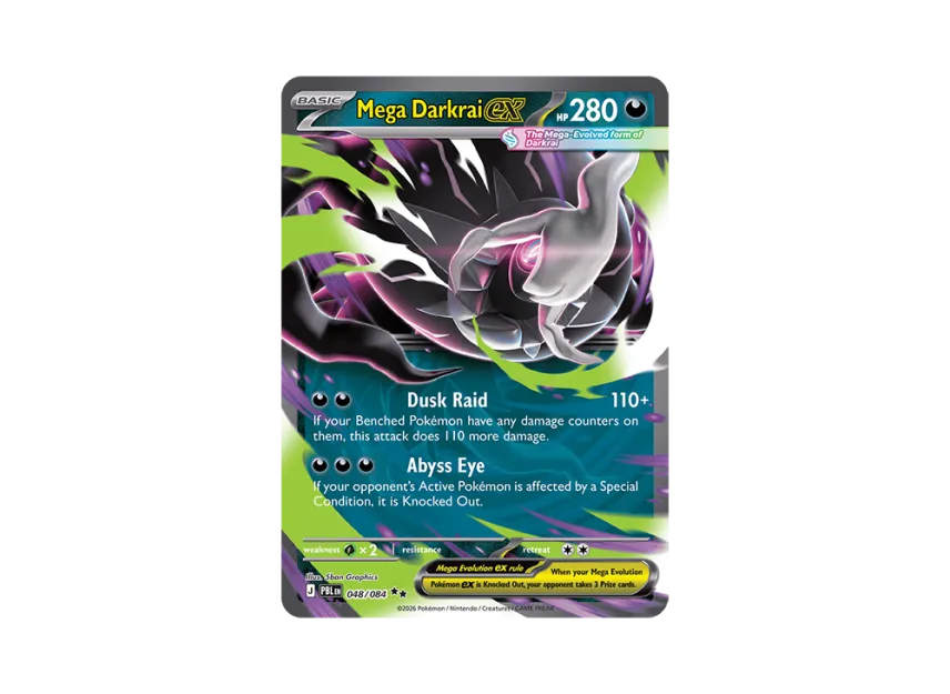 Mega Darkrai ex RR [PBL 048/084] [EN] (Mega Evolution "Pitch Black Booster Display Box")