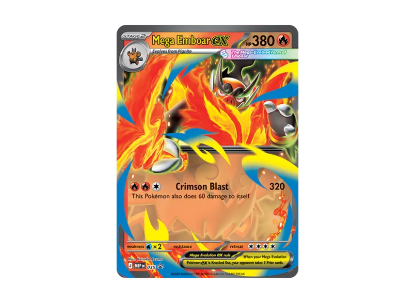 Mega Emboar ex P [MEP 035] [EN] (Mega Evolution "Ascended Heroes Mega Emboar ex Box")