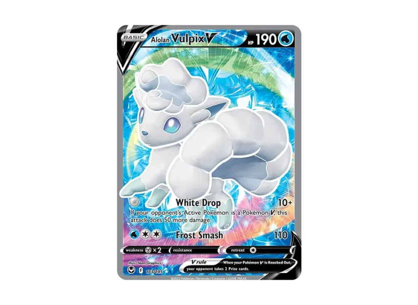 Alolan Vulpix V UR [195-SILVER-TEMPEST 173/195] (Sword & Shield "Silver Tempest")