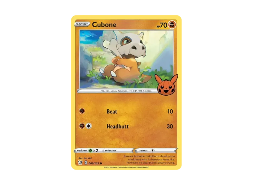 Cubone C [163-TRICK-OR-TRADE-2022 069/163] (Sword & Shield "TRICK OR TRADE 2022")