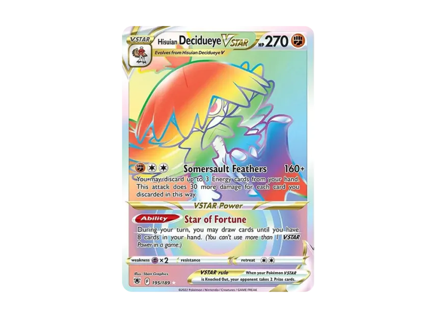 Hisuian Decidueye VSTAR RR [189-ASTRAL-RADIANCE 195/189] (Sword & Shield "Astral Radiance")