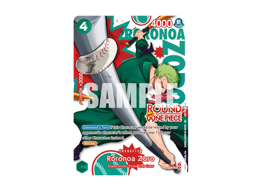 Roronoa Zoro R [PRB02-006] [EN] (Promotional Card "ROUND1 Promotion Pack")