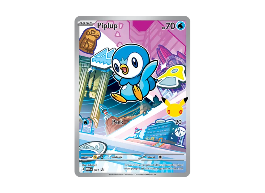 Piplup P [MEP 042] [EN] (Mega Evolution "First Partner Illustration Collection Series 1")