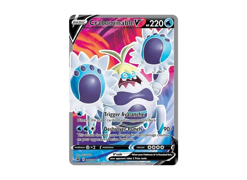 Crabominable V UR [264-FUSION-STRIKE 248/264] (Sword & Shield "Fusion Strike")