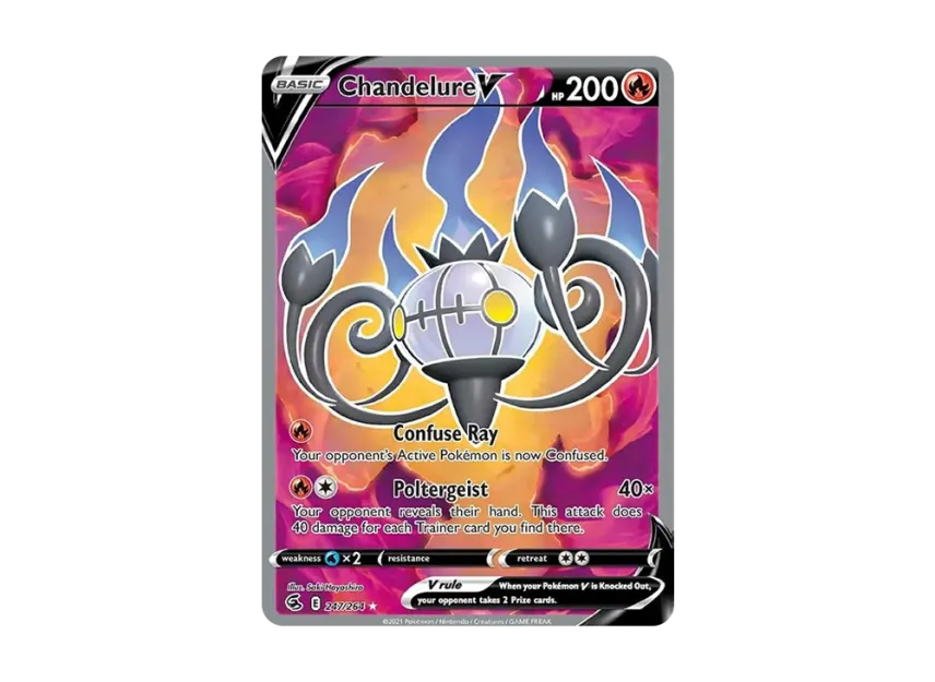 Chandelure V UR [264-FUSION-STRIKE 247/264] (Sword & Shield "Fusion Strike")