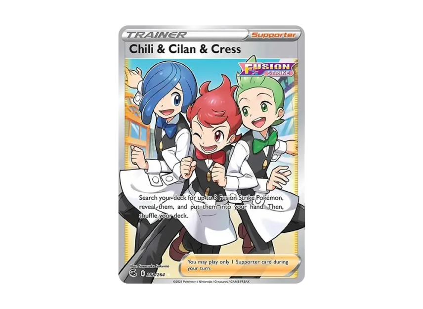 Chili & Cilan & Cress UR [264-FUSION-STRIKE 258/264] (Sword & Shield "Fusion Strike")