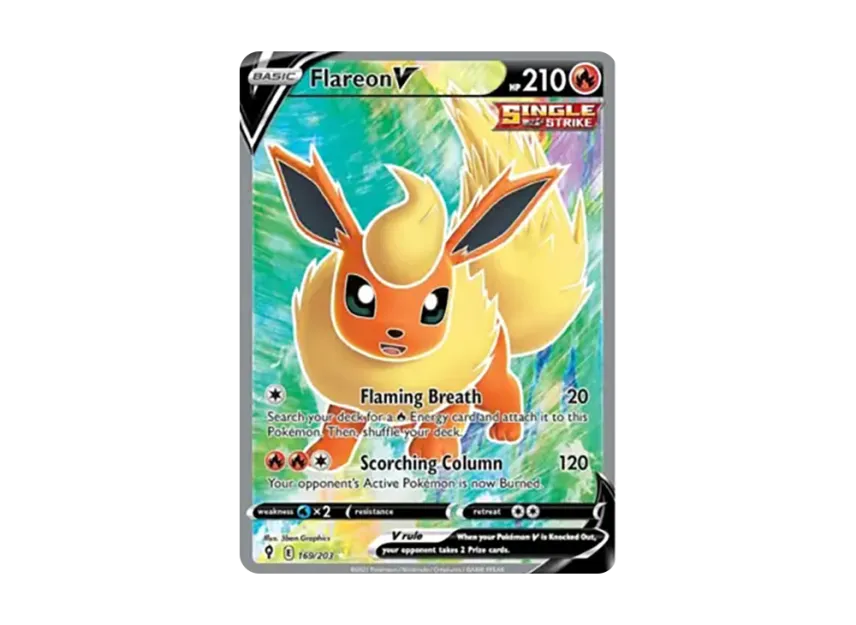 Flareon V UR [203-EVOLVING-SKIES 169/203] (Sword & Shield "Evolving Skies")