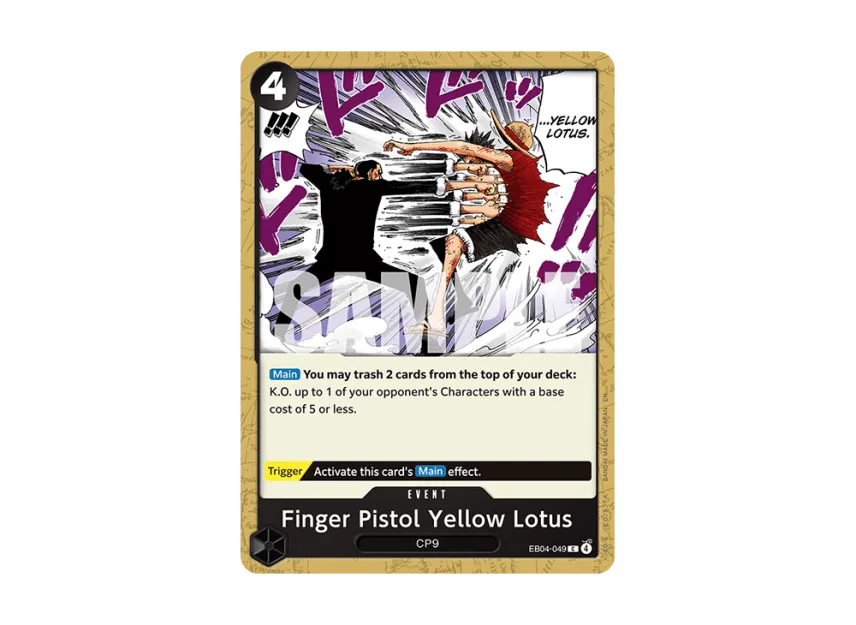 Finger Pistol Yellow Lotus C [EB04-049] [EN] (Booster Pack "ADVENTURE ON KAMI’S ISLAND")