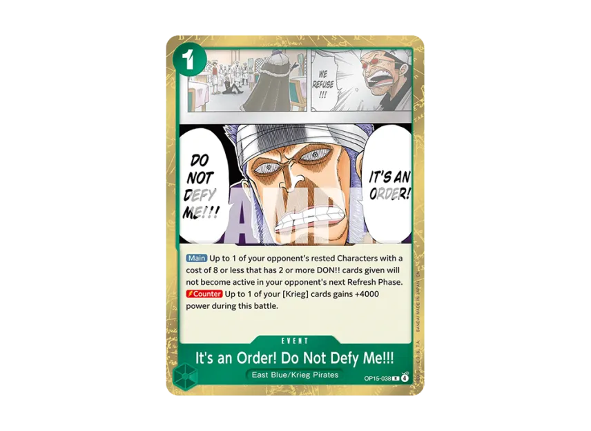 It's an Order! Do Not Defy Me!!! R [OP15-038] [EN] (Booster Pack "ADVENTURE ON KAMI’S ISLAND")