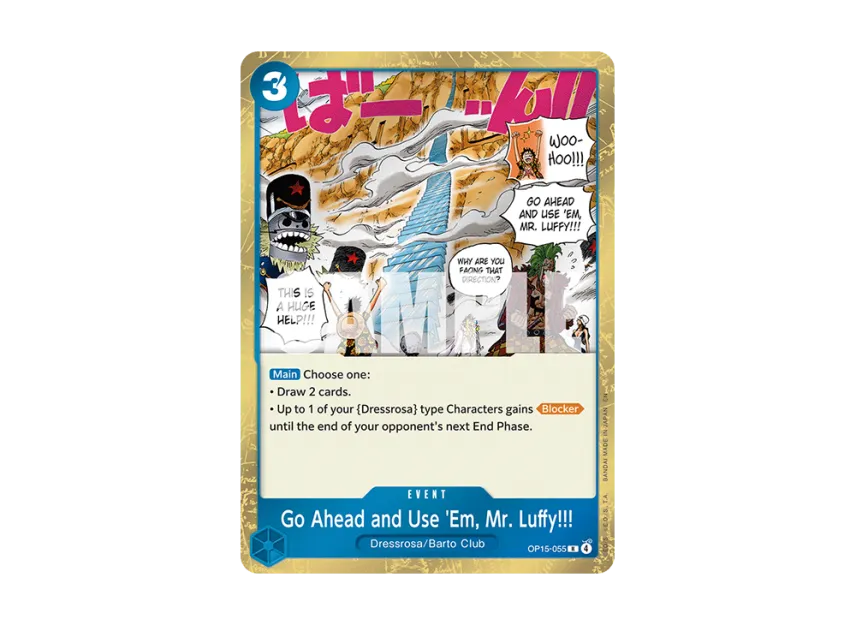 Go Ahead and Use 'Em, Mr. Luffy!!! R [OP15-055] [EN] (Booster Pack "ADVENTURE ON KAMI’S ISLAND")
