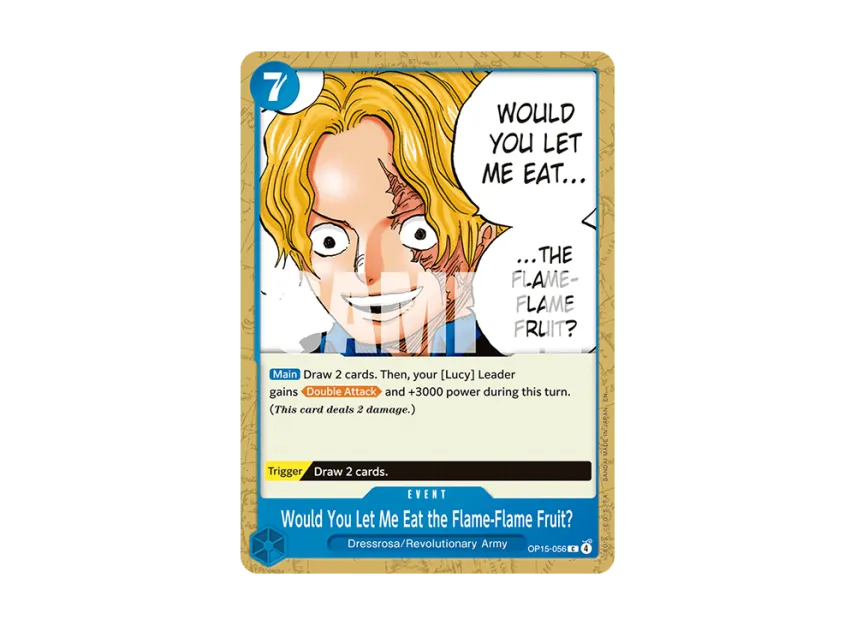 Would You Let Me Eat the Flame-Flame Fruit? C [OP15-056] [EN] (Booster Pack "ADVENTURE ON KAMI’S ISLAND")