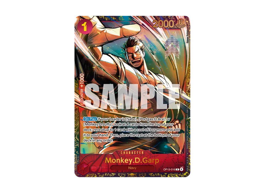 Monkey.D.Garp R : TOP 64 [OP13-016] [EN] (Promotional Card "Treasure Cup March 2026")