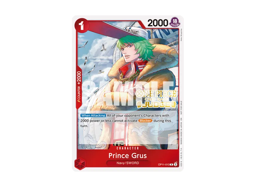 Prince Grus R [OP11-013] [EN] (Promotional Card "Judge Pack Vol.7")