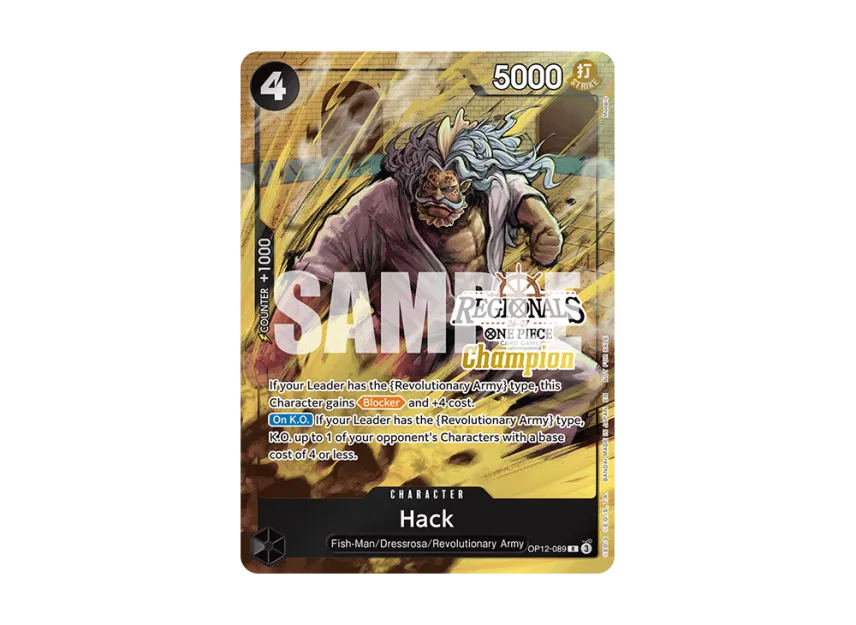 Hack R : 1st Place [OP12-089] [EN] (Promotional Card "Regionals Champion Card Set 26-27 Vol.1")