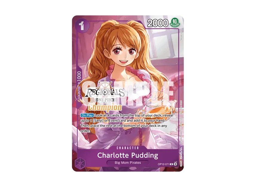 Charlotte Pudding R : 1st Place [OP12-071] [EN] (Promotional Card "Regionals Champion Card Set 26-27 Vol.1")