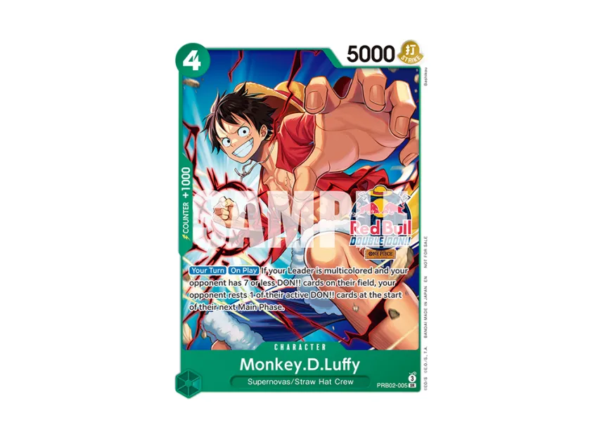 Monkey.D.Luffy SR : Participation [PRB02-005] [EN] (Promotional Card "Red Bull Double DON!! Qualifier")