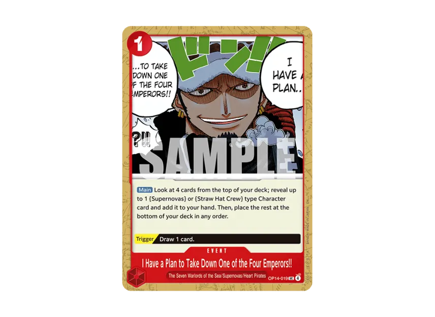 I Have a Plan to Take Down One of the Four Emperors!! UC [OP14-019] [EN] (Booster Pack "THE AZURE SEA'S SEVEN")