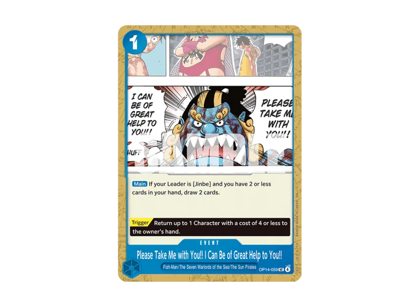 Please Take Me with You!! I Can Be of Great Help to You!! UC [OP14-059] [EN] (Booster Pack "THE AZURE SEA'S SEVEN")