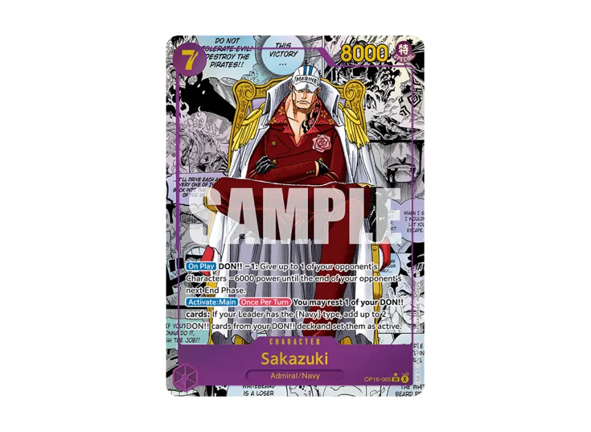 Sakazuki SR-SP : Manga Alt Art [OP16-065] [EN] (Booster Pack "THE TIME OF BATTLE")