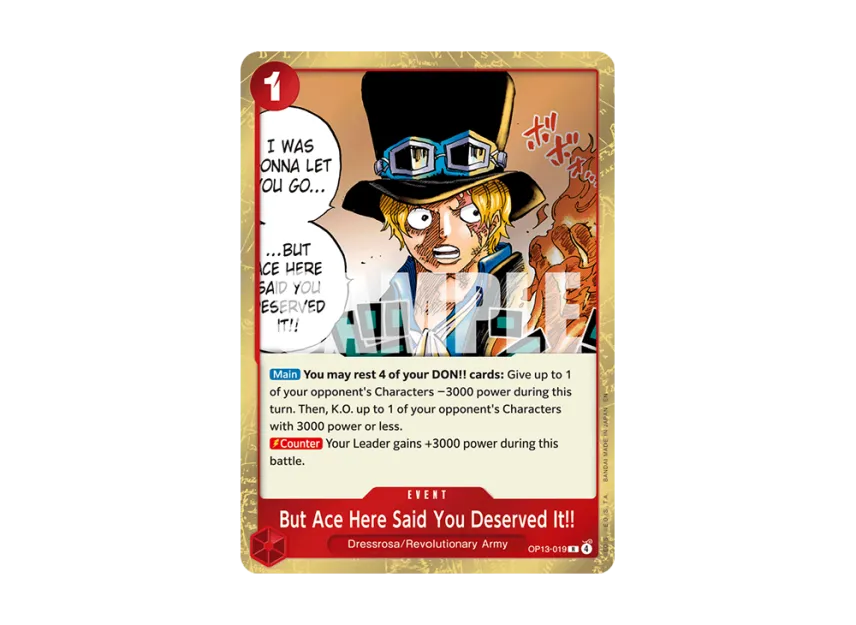 But Ace Here Said You Deserved It!! R [OP13-019] [EN] (Booster Pack "CARRYING ON HIS WILL")