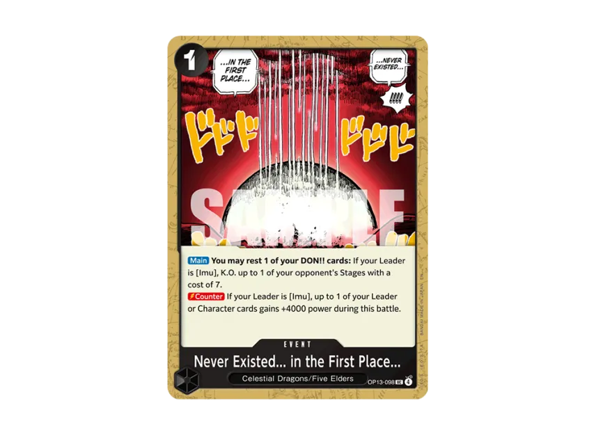 Never Existed... in the First Place... UC [OP13-098] [EN] (Booster Pack "CARRYING ON HIS WILL")