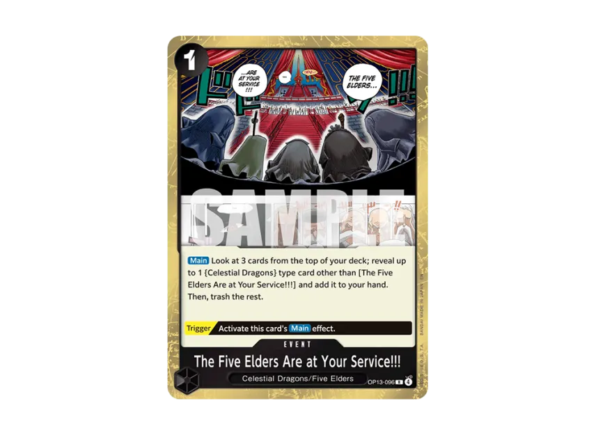 The Five Elders Are at Your Service!!! R [OP13-096] [EN] (Booster Pack "CARRYING ON HIS WILL")