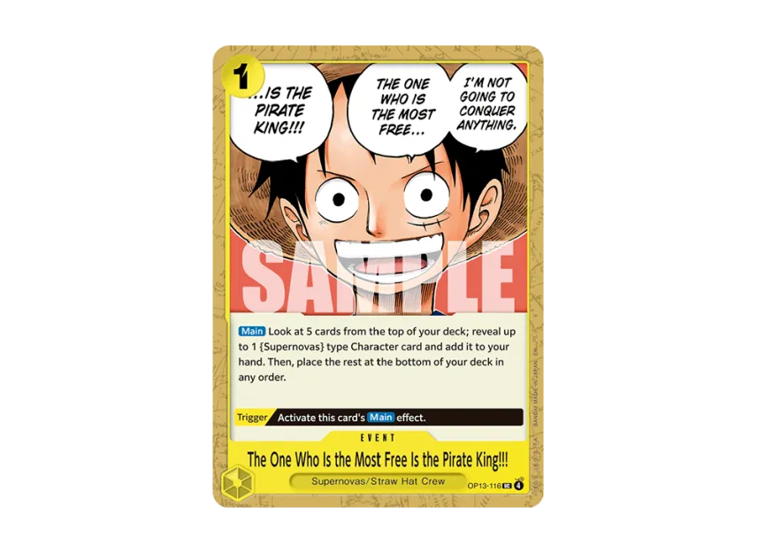 The One Who Is the Most Free Is the Pirate King!!! UC [OP13-116] [EN] (Booster Pack "CARRYING ON HIS WILL")