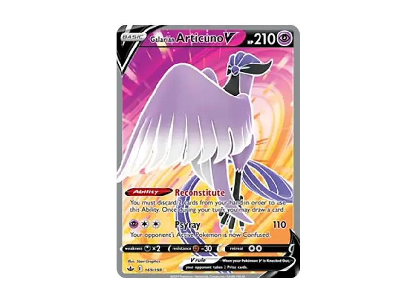 Galarian Articuno V UR [198-CHILLING-REIGN 169/198] (Sword & Shield "Chilling Reign")