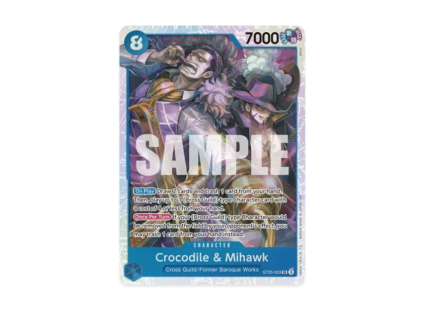 Crocodile & Mihawk SR [ST25-003] (Start Deck "Blue Buggy")