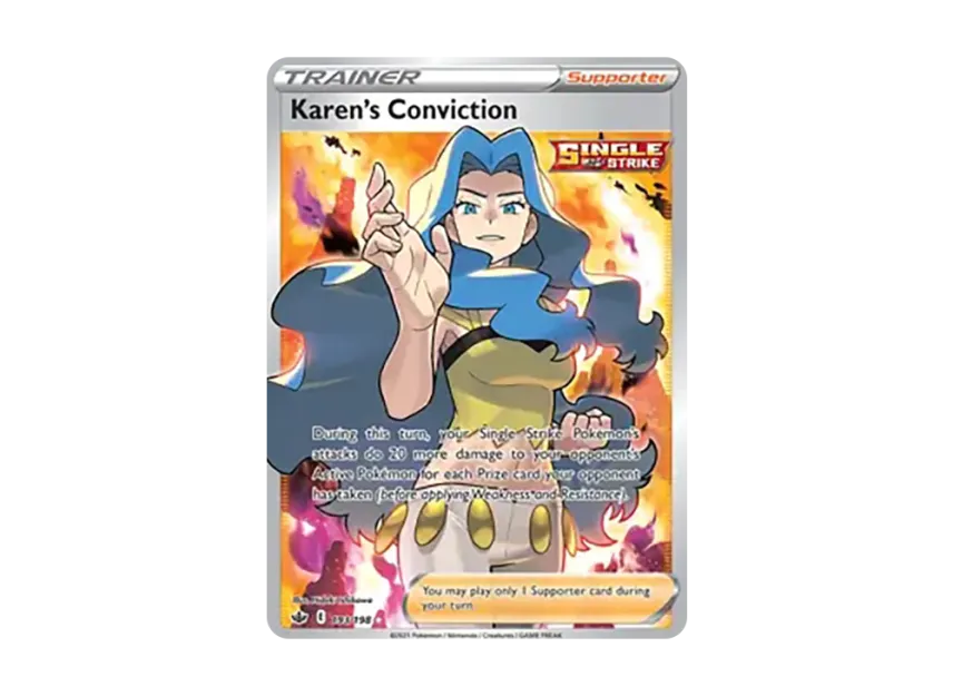 Karen's Conviction UR [198-CHILLING-REIGN 193/198] (Sword & Shield "Chilling Reign")