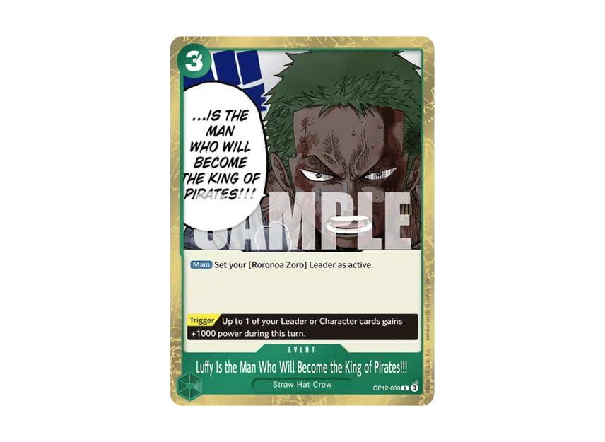 Luffy is the man who will become the Pirate King! R [OP12-039] (Promotional Card "3rd ANNIVERSARY SET")