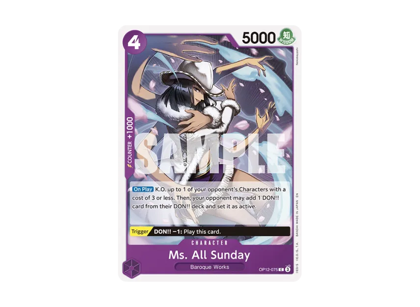 Ms. All Sunday C [OP12-075] (Booster Pack "LEGACY OF THE MASTER")