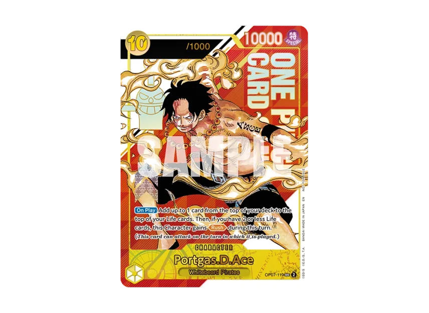Portgas.D.Ace : Opened SEC-P [OP07-119] [EN] (Promotional Card "Championship 25-26 Offline Regionals Season 1")