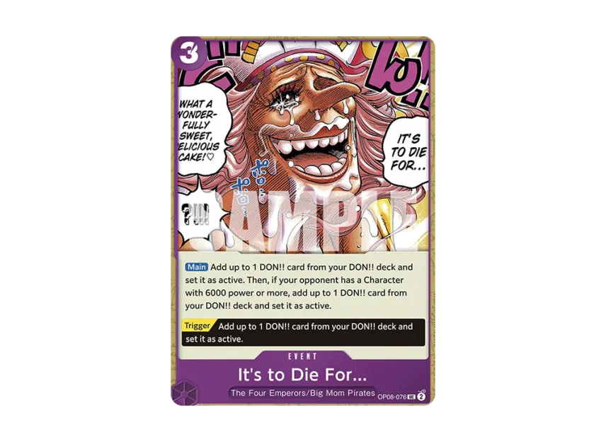 It's to Die For... UC [OP08-076] [EN] (Booster Pack "Two Legends")