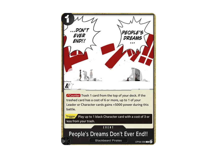People's Dreams Don't Ever End!! C [OP08-096] [EN] (Booster Pack "Two Legends")