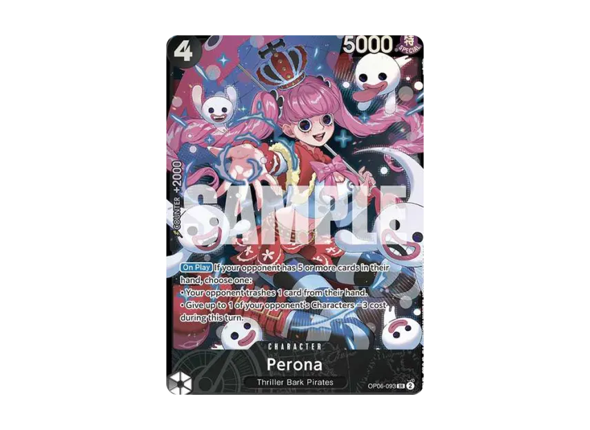 Perona (Black Ver.) SR [OP06-093] [EN] (Promotional Card "August 2024 Store Treasure Cup Champion Card")