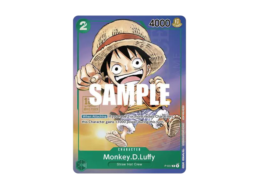 Monkey.D.Luffy P : Gold Stamp [P-037] [EN] (Promotional Card "1st Anniversary Tournament Participation")