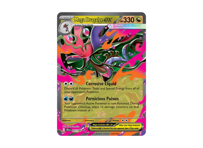 Mega Dragalge ex RR [CRI 65/086] [EN] (Mega Evolution "Chaos Rising Booster Display Box")