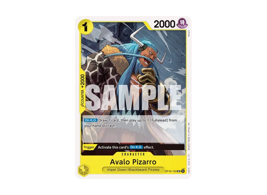 Avalo Pizarro UC [OP16-102] [EN] (Booster Pack "THE TIME OF BATTLE")