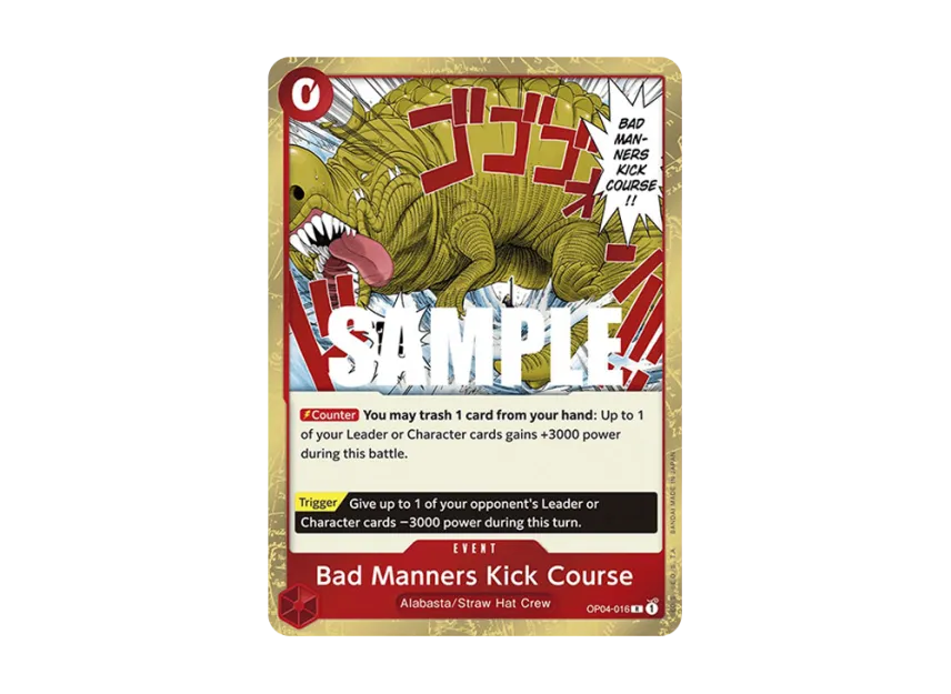 Bad Manners Kick Course R [OP04-016] [EN] (Booster Pack "Kingdoms Of Intrigue")