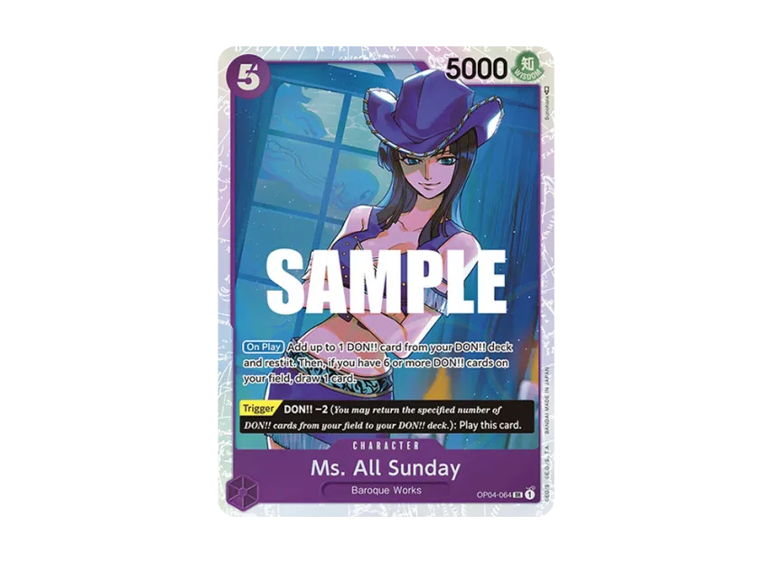 Ms. All Sunday SR [OP04-064] [EN] (Booster Pack "Kingdoms Of Intrigue")